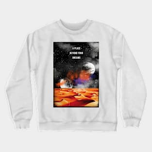 Dune retro travel art print Crewneck Sweatshirt